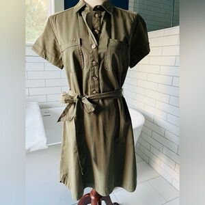 LOFT Khaki Army Green Button-Up Mini Dress

💵Bundle&Save💵